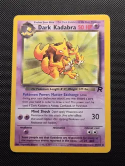 Pokemon Dark Kadabra TCG Uncommon Card 39/82 Team Rocket Unlimited - Image 1