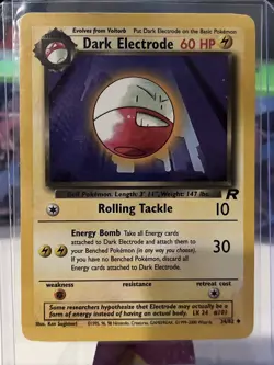 Pokemon TCG - Dark Electrode 34/82 Team Rocket WOTC Card MP - Image 1