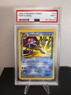 Tentacruel 44/62 Fossil Unlimited Uncommon Card PSA 9 (1999) - Image 1