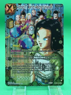 Bandai Android 17 Wish for Restored Universes Foil Unison Dragon Ball Super Card - Image 1