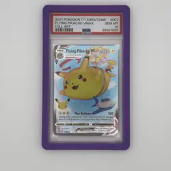 Pokemon Cards PSA 10 Gem Mt Flying Pikachu Vmax Celebrations SWSH 2021 007/025 - Image 1