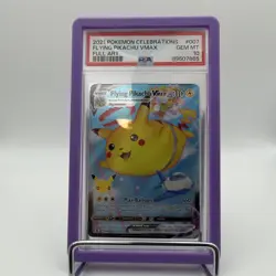 Pokemon Cards PSA 10 Gem Mt Flying Pikachu Vmax Celebrations SWSH 2021 007/025 - Image 2
