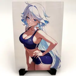 Genshin Impact Furina Sexy Anime Waifu Girl Doujin Lewd Goddess Story Art Card - Image 1