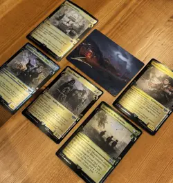 MTG LotR Cards NM Foil Showcase Scrolls Lot, Lord Rings LTR, Gold Stamped Art - Image 2