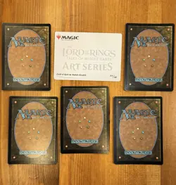 MTG LotR Cards NM Foil Showcase Scrolls Lot, Lord Rings LTR, Gold Stamped Art - Image 3