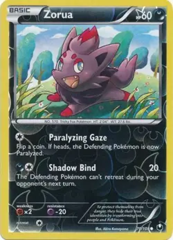Zorua - 70/108 - Common - Reverse Holo LP, English Pokemon Dark Explorers - Image 1