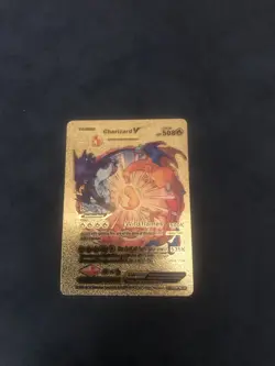 Pokemon TCG Charizard V Wild Flames Fan Art Gold Foil Card #SMP26-43 GEM MT 10 - Image 1