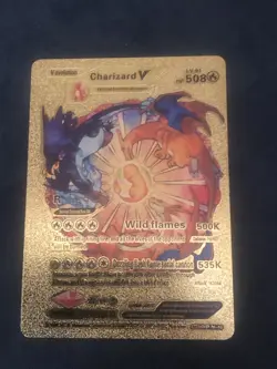 Pokemon TCG Charizard V Wild Flames Fan Art Gold Foil Card #SMP26-43 GEM MT 10 - Image 2