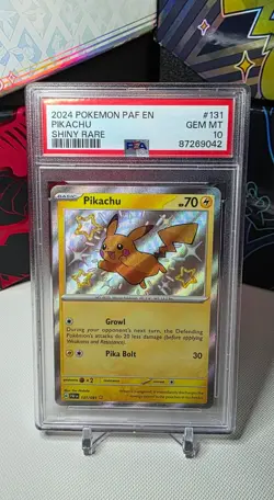 2024 Pikachu Pokemon English SV: Paldean Fates 131/091 Shiny Rare Holo PSA 10 - Image 1