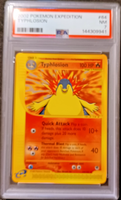 2002 Pokemon Expedition Base Set Typhlosion 064/165 Regular PSA 7 - Image 1