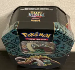 Pokemon TCG Scarlet & Violet Paldean Fates Tin New Sealed Rare Great Tusk ex - Image 2