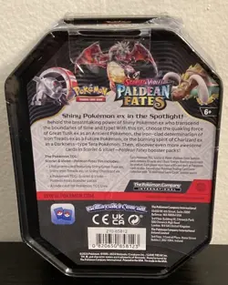 Pokemon TCG Scarlet & Violet Paldean Fates Tin New Sealed Rare Iron Threads ex - Image 3