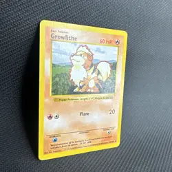 Pokemon Base Set Growlithe Shadowless 28/102 MP - Image 2