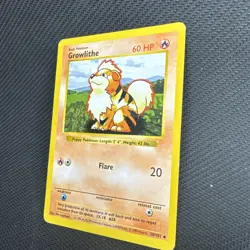 Pokemon Base Set Growlithe Shadowless 28/102 MP - Image 3