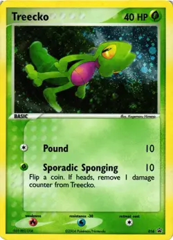 Pokemon TCG Treecko 016 Black Star Promo Holo LP - Image 1