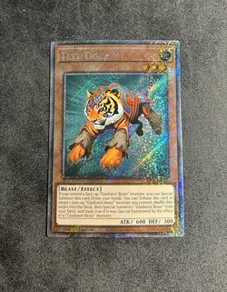 Yu-Gi-Oh! Test Tiger Platinum Secret Rare 1st Edition RA03-EN189 - Image 1