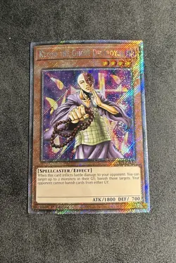 Yugioh Kycoo the Ghost Destroyer Platinum Secret Rare RA03-EN110 1st Edition - Image 1