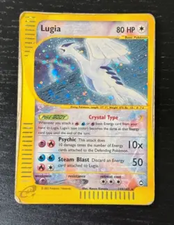 Pokemon Card-Lugia-Holo-Aquapolis-149/147-Crystal-ENG-Inked-poor - Image 1