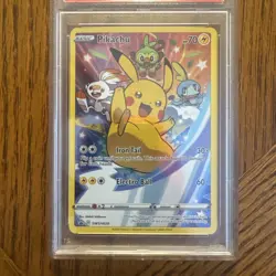 Pikachu SWSH020 Black Star Promo Pokemon card, graded Mint 9 by CGC - Image 2