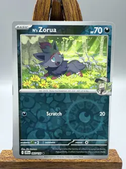 Pokemon TCG Error Miscut Card JTG - N’s Zorua 97/159 - Sideways Miscut - Image 1