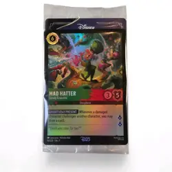 2026 Disney Lorcana D23 Promo MAD HATTER 16/D23 EN-7 Gold Member Exclusive Card - Image 1