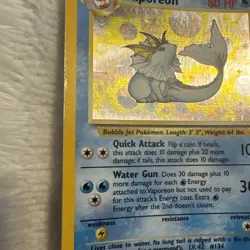 Pokemon Card Game 1999 - Vaporeon Holo 12/64 - Jungle NM - Image 2