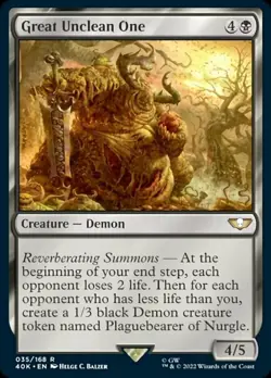 1x Great Unclean One NM-Mint, English Universes Beyond: Warhammer 40,000 MTG Mag - Image 1