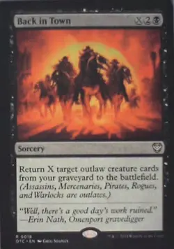 Back in Town - Commander: Outlaws of Thunder Junction: #18, MTG Nm C252 - Image 1