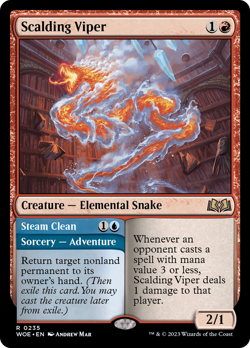x4 Scalding Viper // Steam Clean WOE MTG 235 RARE M/NM 4x - Image 1