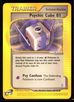 2003 E-Reader - Aquapolis Psychic Cube 01 Non Holo Pokemon Card #132 - Image 1