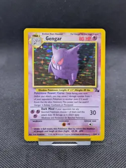 Gengar 5/62 Holo Fossil Set Pokemon Card WOTC LP EXCELLENT - Image 1