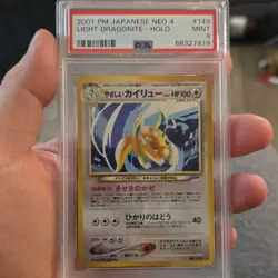 Pokemon TCG Light Dragonite Darkness and to Light Holo Rare Japanese PSA 9 - Image 1
