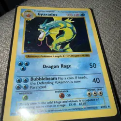 Gyarados - Base Set Unlimited - Pokemon Trading Card Game - Holo Foil - 6/102 - Image 4