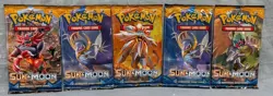 Pokemon Sun & Moon 5 Sleeved Booster Packs - Image 1