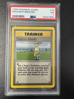 1999 Pokemon Game Pokemon Breeder #76 PSA 7 - Image 1