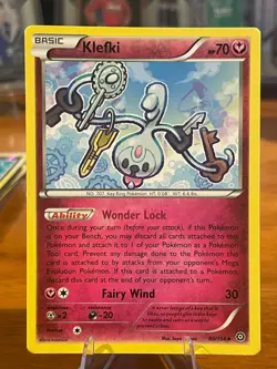 2016 Pokemon XY Steam Siege Klefki 80/114 Uncommon MP - Image 1