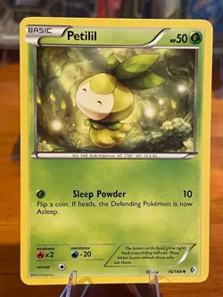 2012 Pokemon Black & White Boundaries Crossed Petilil 16/149 Uncommon Basic MP - Image 1