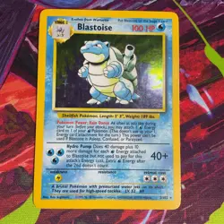 Blastoise Holo Pokemon Card 2/102 Base Set WOTC 1999 Rare Shiny Lightly Played - Image 1