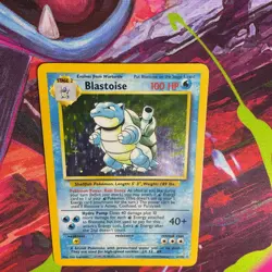 Blastoise Holo Pokemon Card 2/102 Base Set WOTC 1999 Rare Shiny Lightly Played - Image 2
