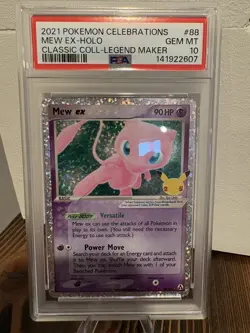 2021 POKEMON CELEBRATIONS CLASSIC COLL. LEGEND MAKER #88 MEW EX-HOLO PSA 10 🔥 - Image 1
