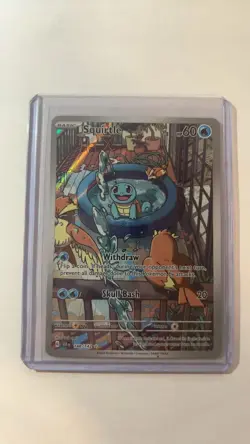 Pokemon TCG Squirtle Stellar Crown Scarlet & Violet Illustration Rare 148/142 - Image 1
