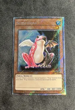 Yu-Gi-Oh! Substitoad Platinum Secret Rare 1st Edition RA03 - Image 1