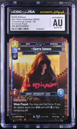 CGC Star Wars Unlimited English Darth Sidious 95 2025 Promo Card Ian Mcdiarmid - Image 1