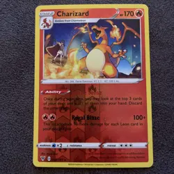 Pokemon TCG Vivid Voltage Sword & Shield Charizard 025/185 Reverse Holo Card - Image 1