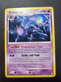 Pokemon Card - Mysterious Treasures 23/123 - CROBAT Lv.45 (rare) - NM/Mint - Image 1