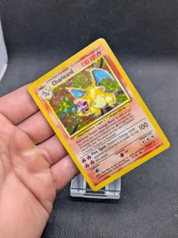 Pokemon Charizard 4/102 Base Set Holo Card 1999 WOTC Played - Image 2
