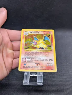 Pokemon Charizard 4/102 Base Set Holo Card 1999 WOTC Played - Image 3