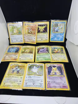 Pokemon Vintage Holo Collection Mixed Lot 11 Cards Machamp 1st Edition And More - Image 1