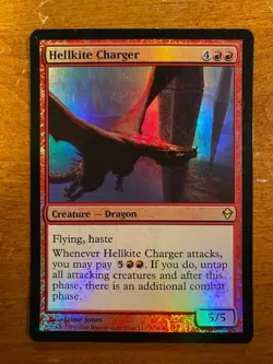 Hellkite Charger, Foil, Zendikar, MtG never played - Image 1