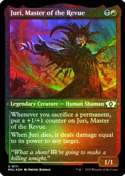 X 1 Juri, Master of the Revue ETCHED FOIL NM-M EOC 119 MTG Magic The Gathering - Image 1
